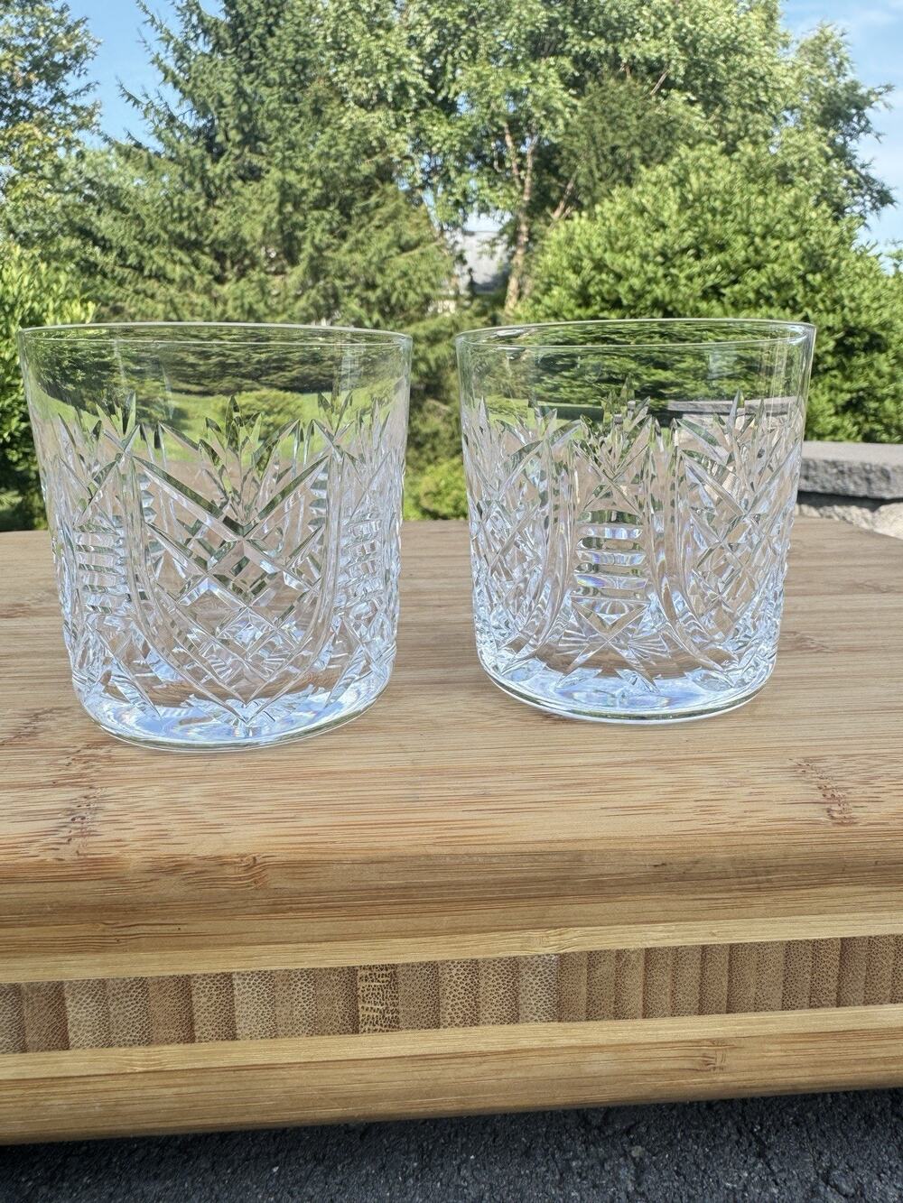 Waterford Crystal Clare Old Fashioned Lowball Tumbler Glasses 3.25”~Set Of 2